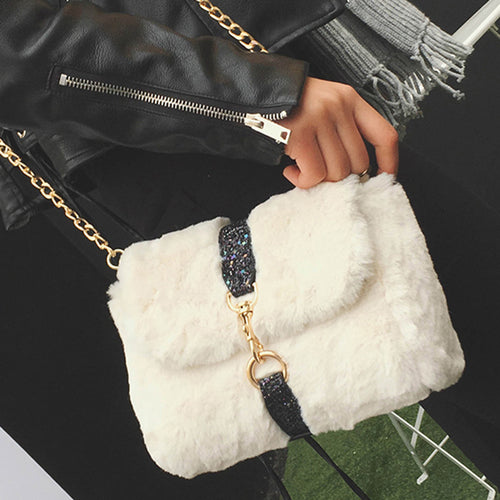 Faux fur purse