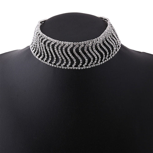 Diamond studded chocker