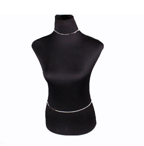 Silver Bikini Belly & Back chain