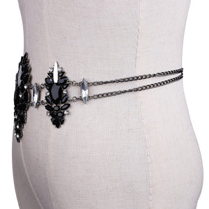 Crystal studded waist belt
