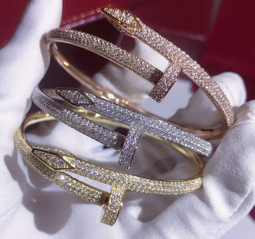 Iced nail bangle